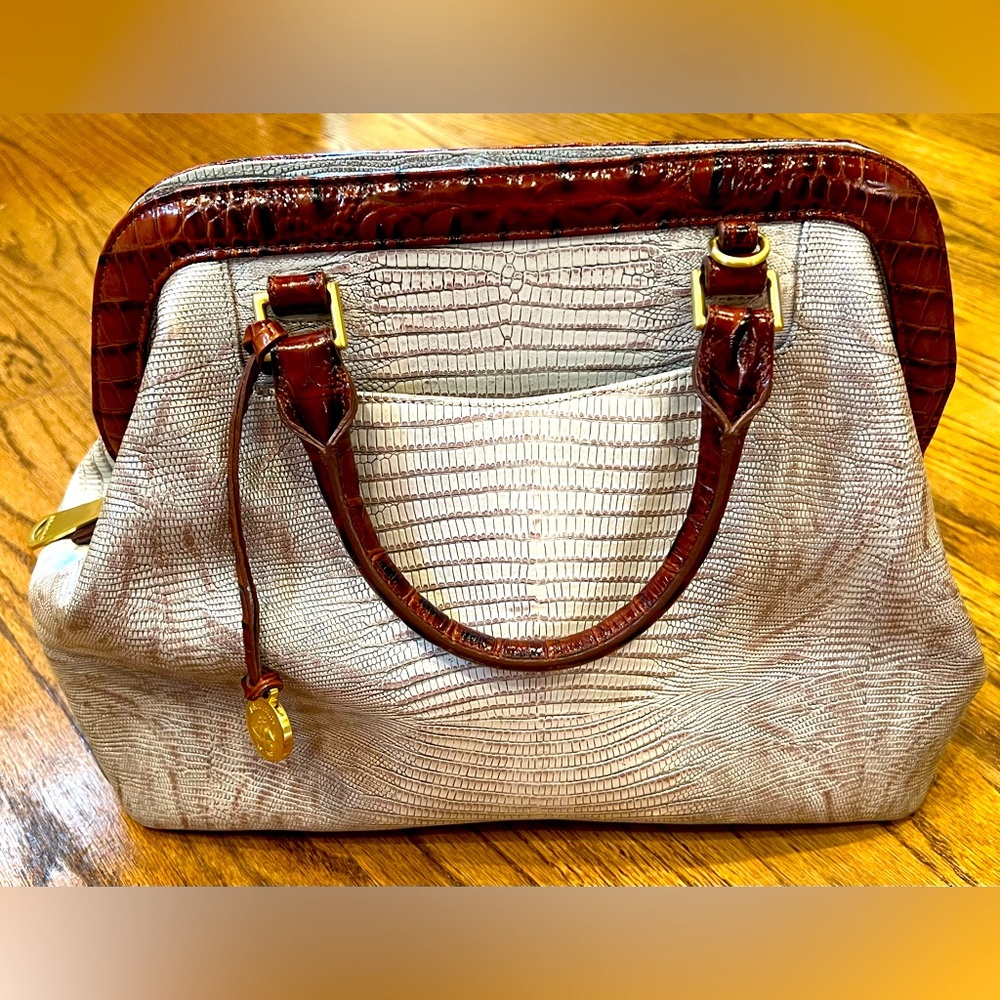 BRAHMIN. NWT. Bristol Satchel. Oyster Solana.
